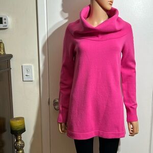 French Connection Pink High or low collar sweater top